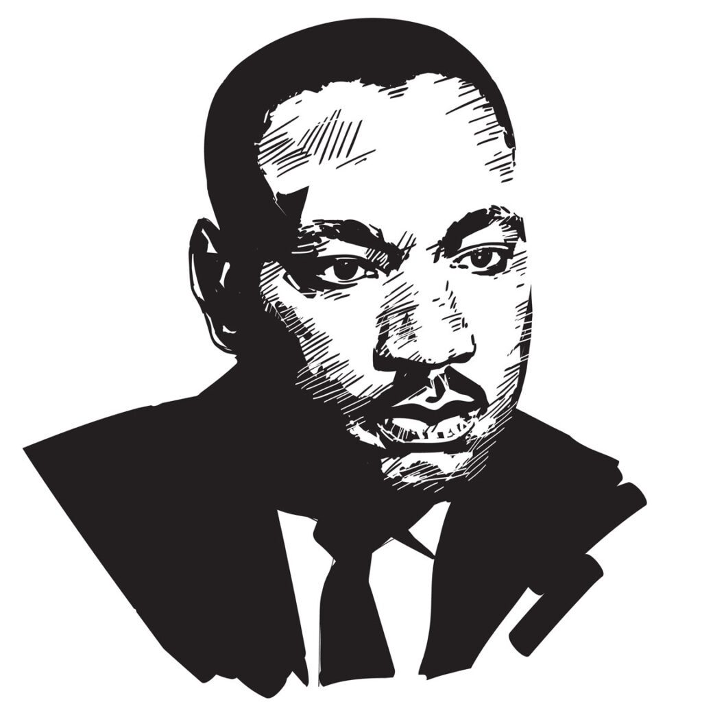 etching of Martin Luther King, Jr.