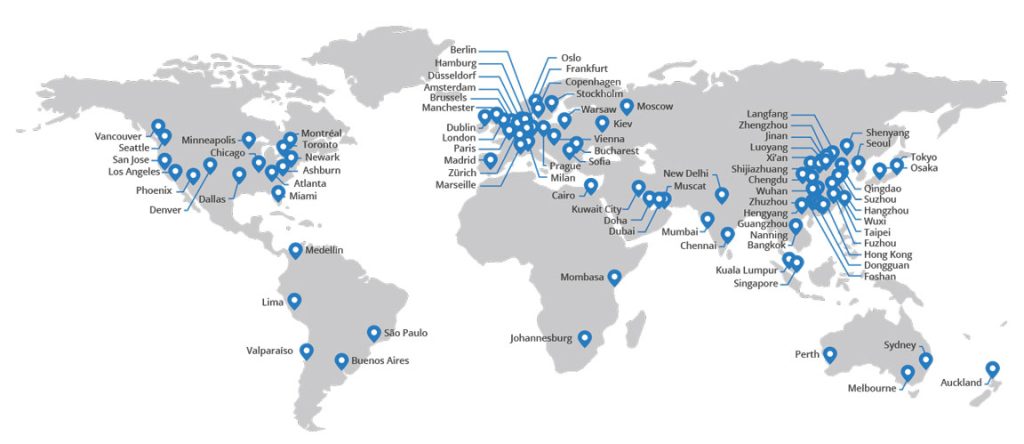 Cloudflare network map